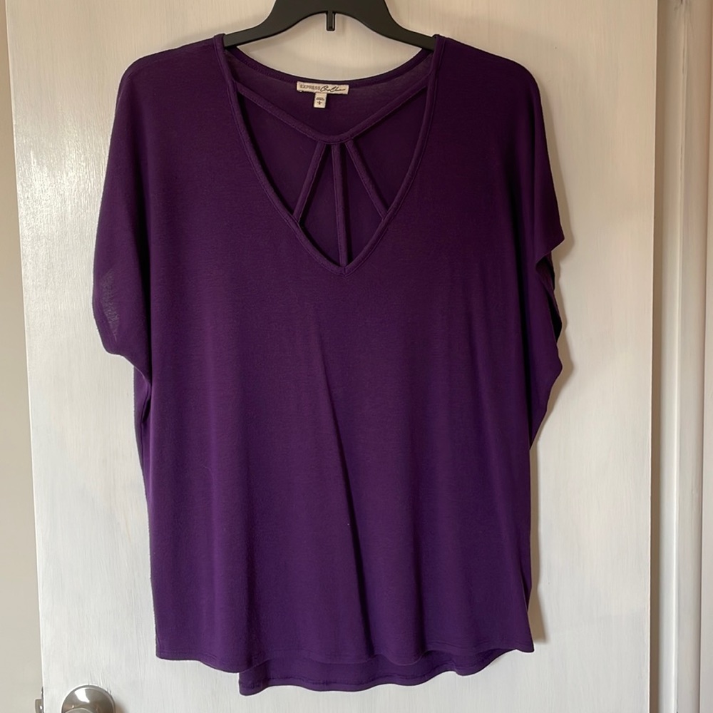 Express Purple Tee - Size: L